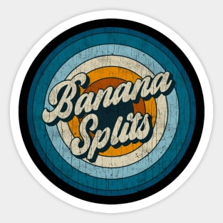 Banana Splits - Retro Circle Vintage Sticker